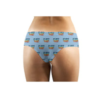 Thumbnail for Air Tractor AT-802F Fire Boss - Women Panties - Original Pattern - Light Blue - Back