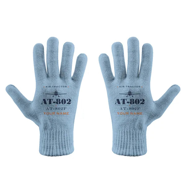 Air Tractor AT-802F - Gloves - Full - Heritage + Name - Light Blue