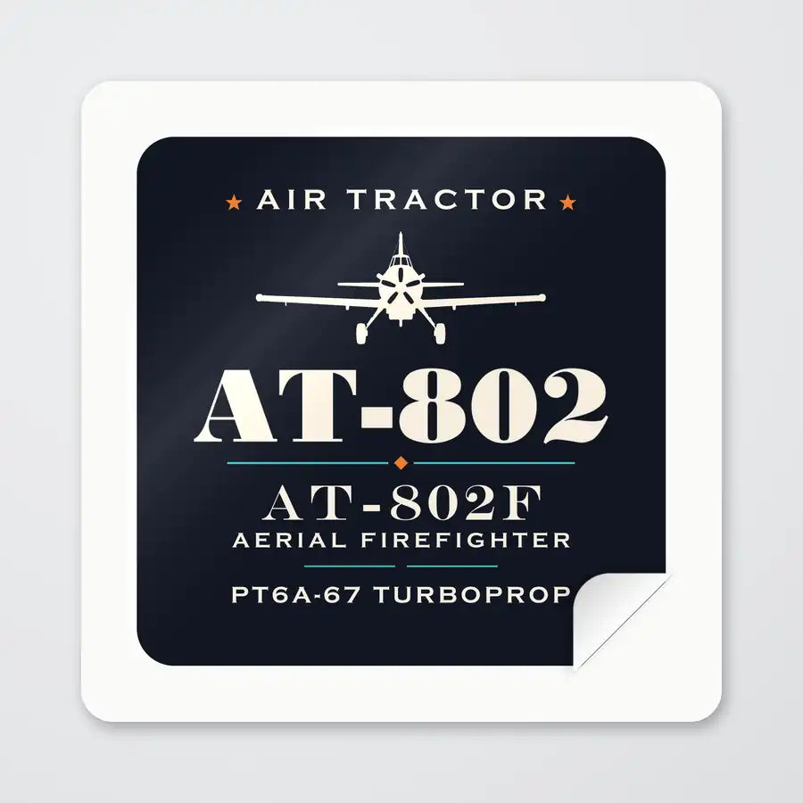 Air Tractor AT-802F - Heritage - Square Sticker - Peel