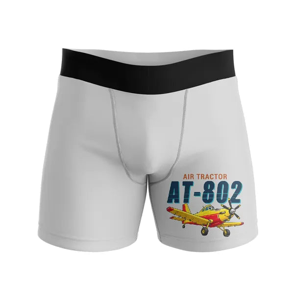 Air Tractor AT-802F - Men Boxers - Cartoon - Light Gray