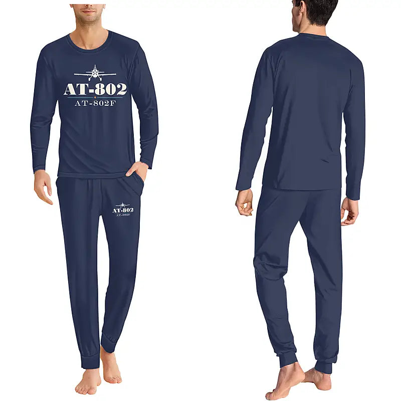 Air Tractor AT-802F - Men Pajamas - Heritage Chest - Navy Blue
