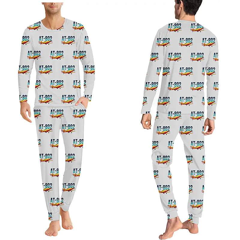 Air Tractor AT-802F - Men Pajamas - Original Pattern - Light Gray