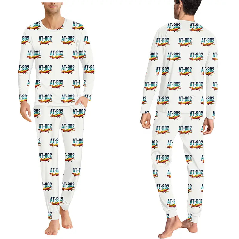 Air Tractor AT-802F - Men Pajamas - Original Pattern - White