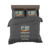 Thumbnail for Air Tractor AT-802F - Original + Name - Bedding Set - Black