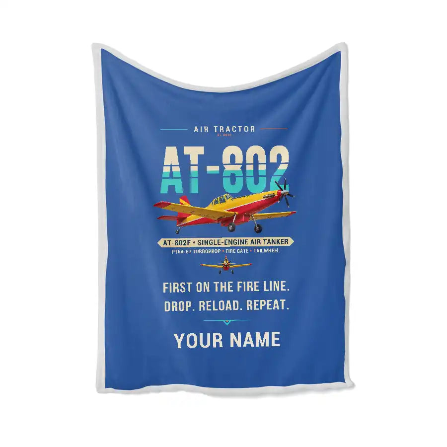 Air Tractor AT-802F - Original + Name - Blanket - Blue