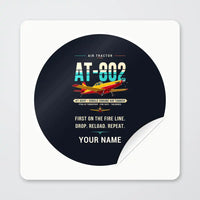 Thumbnail for Air Tractor AT-802F - Original + Name - Circle Sticker - Peel