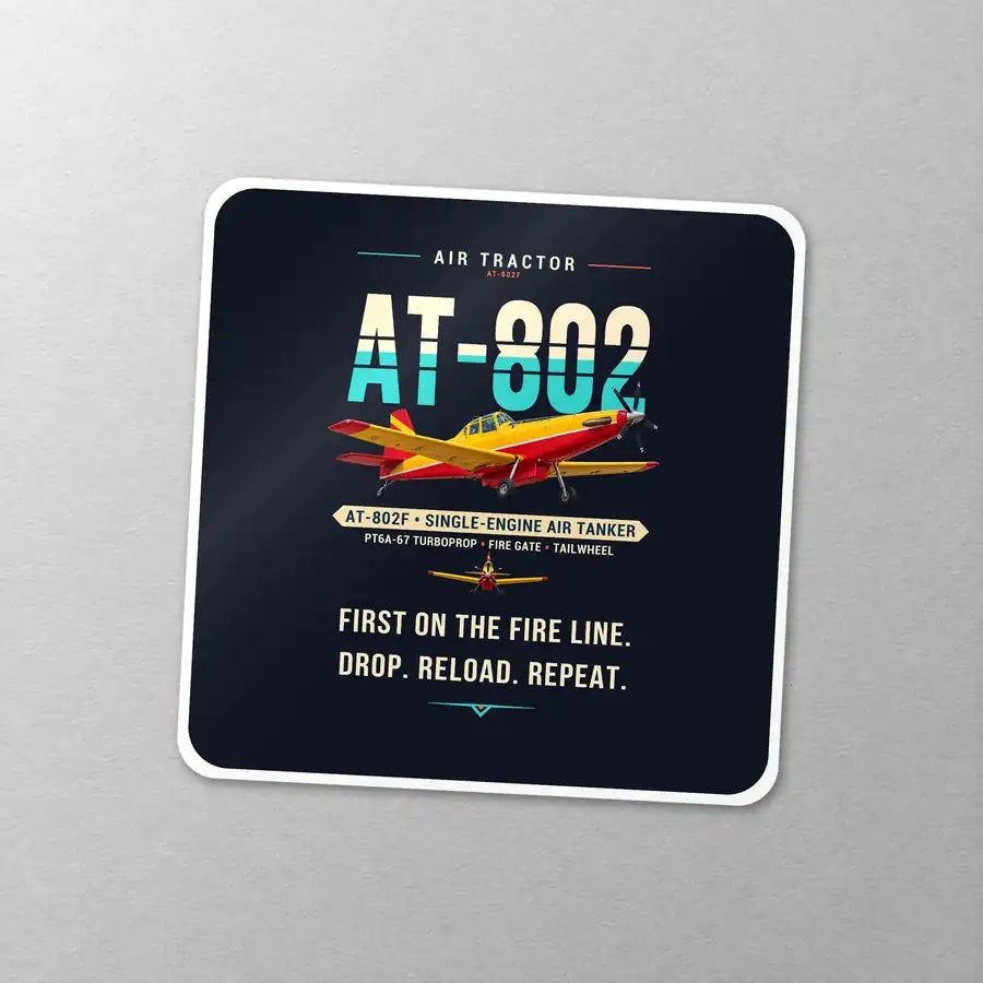 Air Tractor AT-802F - Original - Square Sticker - Close-up