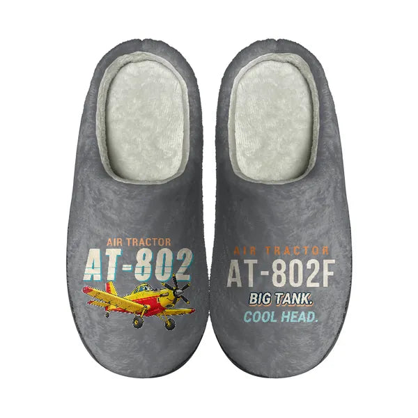 Air Tractor AT-802F - Slippers - Cotton - Cartoon - Gray