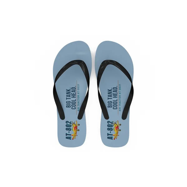 Air Tractor AT-802F - Slippers - Flip Flops - Cartoon - Light Blue