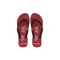 Thumbnail for Air Tractor AT-802F - Slippers - Flip Flops - Cartoon + Name - Red