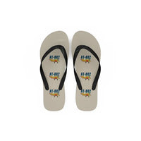 Thumbnail for Air Tractor AT-802F - Slippers - Flip Flops - Cartoon Pattern - Beige