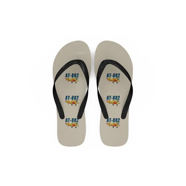 Air Tractor AT-802F - Slippers - Flip Flops - Cartoon Pattern - Beige