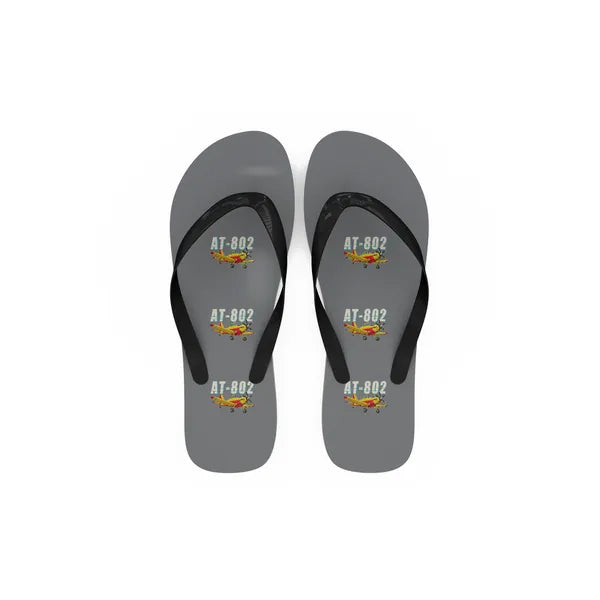 Air Tractor AT-802F - Slippers - Flip Flops - Cartoon Pattern - Gray