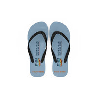 Thumbnail for Air Tractor AT-802F - Slippers - Flip Flops - Original + Name - Light Blue