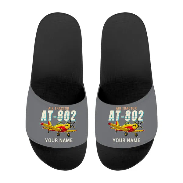 Air Tractor AT-802F - Slippers - Sport - Cartoon + Name - Gray