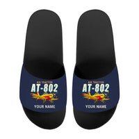 Thumbnail for Air Tractor AT-802F - Slippers - Sport - Cartoon + Name - Navy Blue