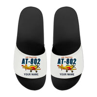 Thumbnail for Air Tractor AT-802F - Slippers - Sport - Cartoon + Name - White