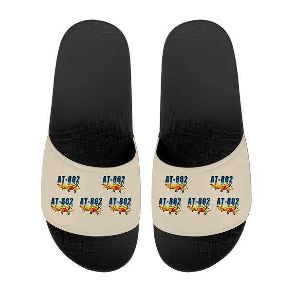 Air Tractor AT-802F - Slippers - Sport - Cartoon Pattern - Beige