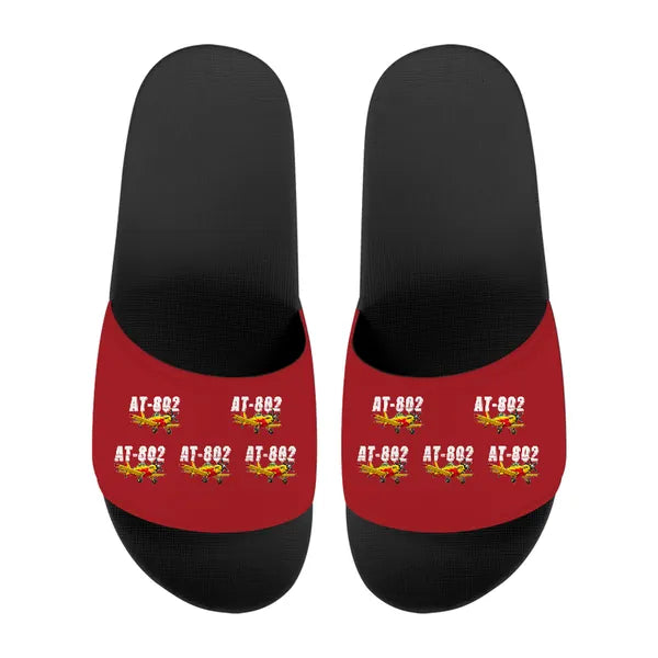 Air Tractor AT-802F - Slippers - Sport - Cartoon Pattern - Red