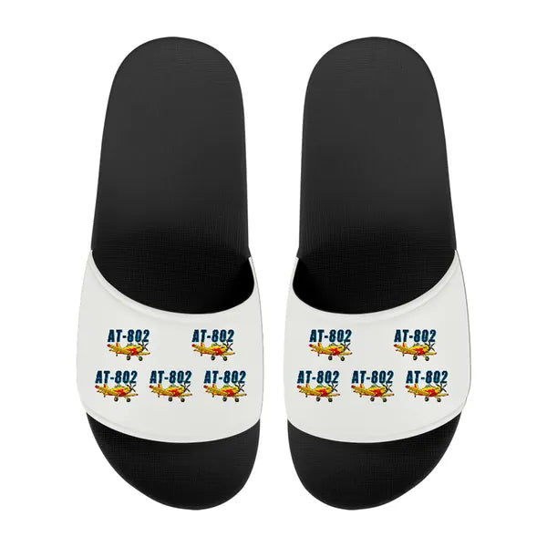 Air Tractor AT-802F - Slippers - Sport - Cartoon Pattern - White