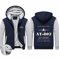 Thumbnail for Air Tractor AT-802F Zipped Sweatshirts - Heritage - Navy & Gray