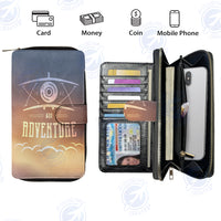 Thumbnail for Air Adventure Designed Leather Long Zipper Wallets