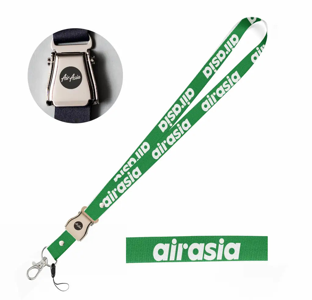 AirAsia seat belt lanyard - green