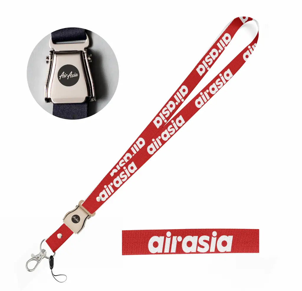 AirAsia seat belt lanyard - red
