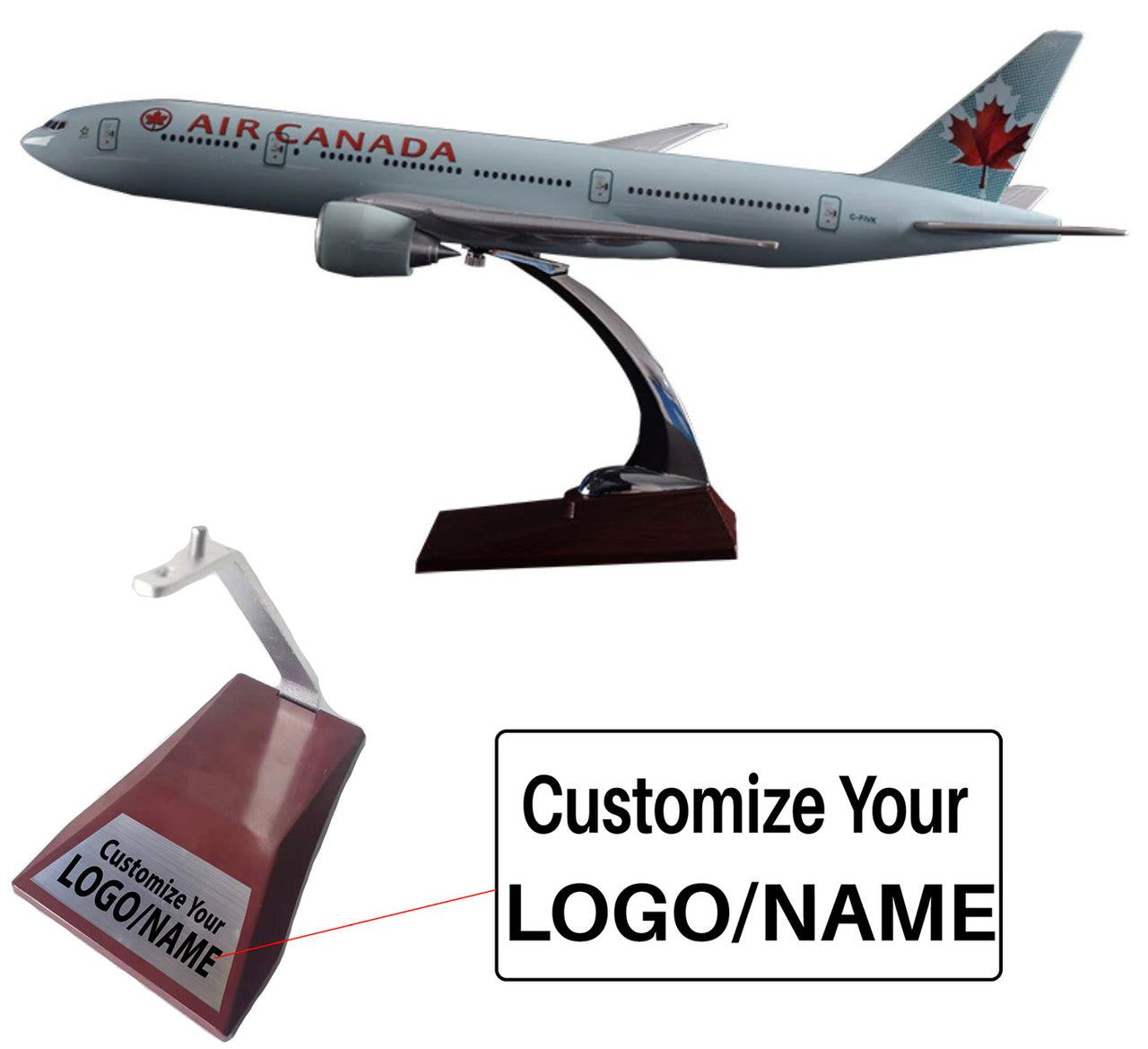 Air Canada Boeing 777 Airplane Model (Handmade 47CM)