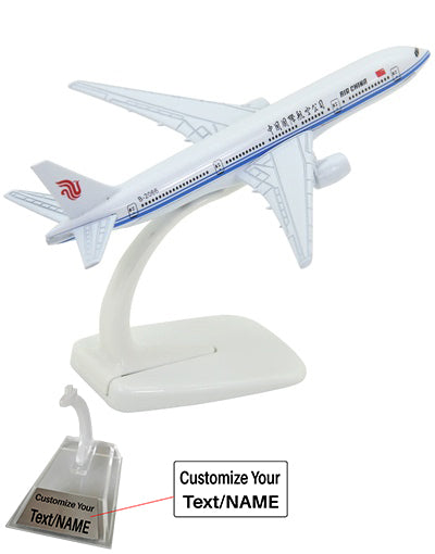 Side view of Air China Limited Boeing 777 Airplane Model (16CM) aviation 16-18cm scale model aircraft in diecast metal.