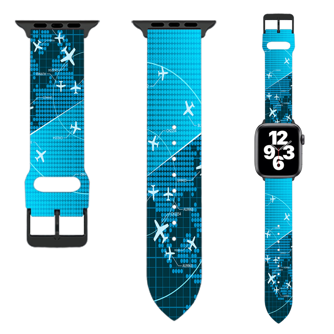 Air Traffic Control Screen Designed Soft Silicone Apple Watch Bands
