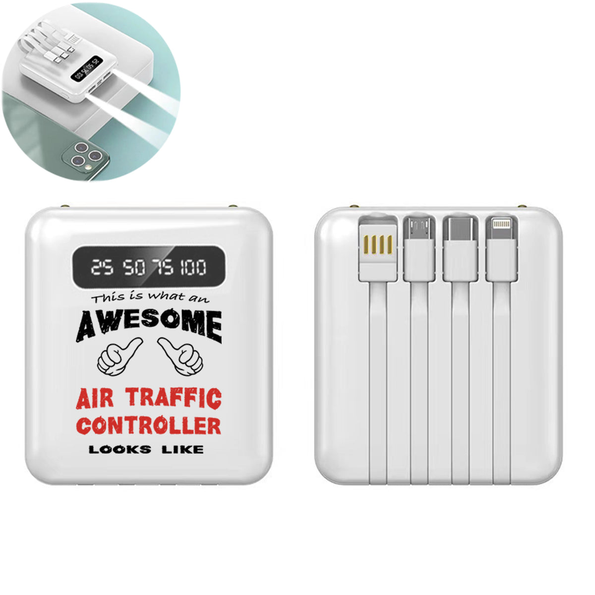 Air Traffic Controller Designed 10000mAh Quick Charge Powerbank