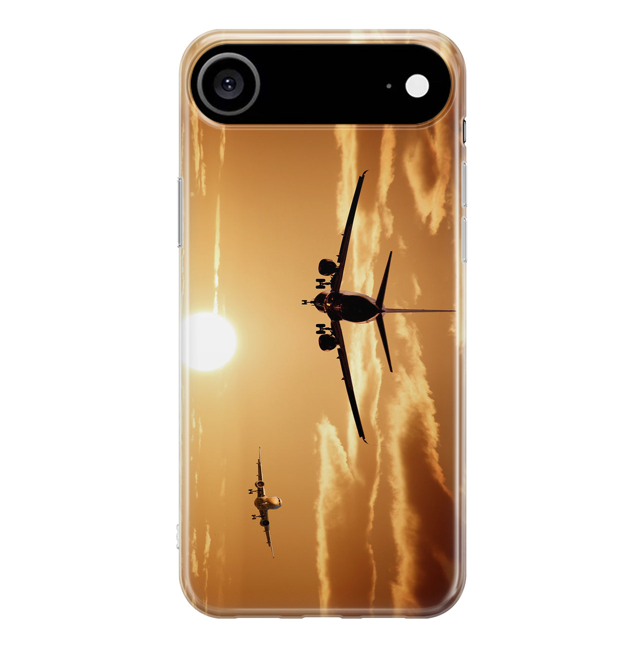 Two Aeroplanes During Sunset Designed iPhone Cases