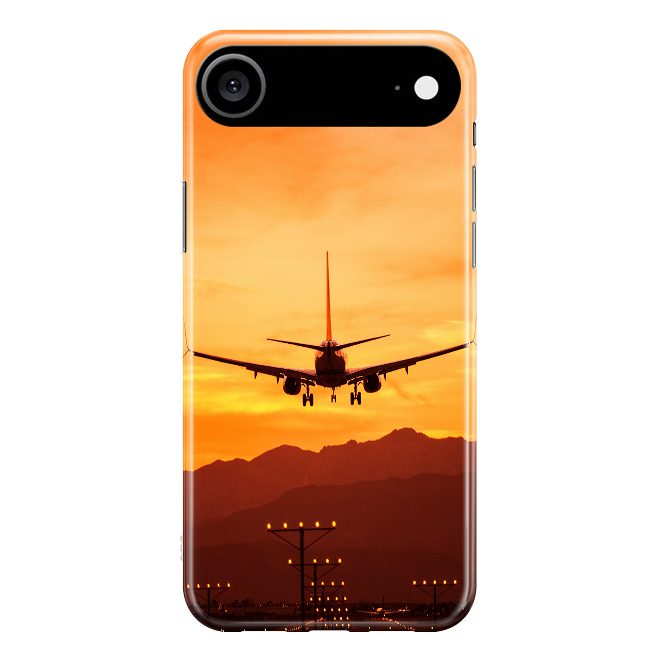 Landing Aircraft During Sunset Designed iPhone Cases