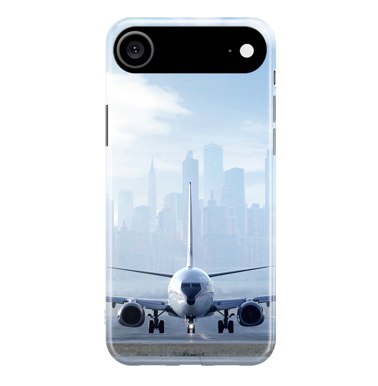 Boeing 737 & City View Behind Printed iPhone Cases