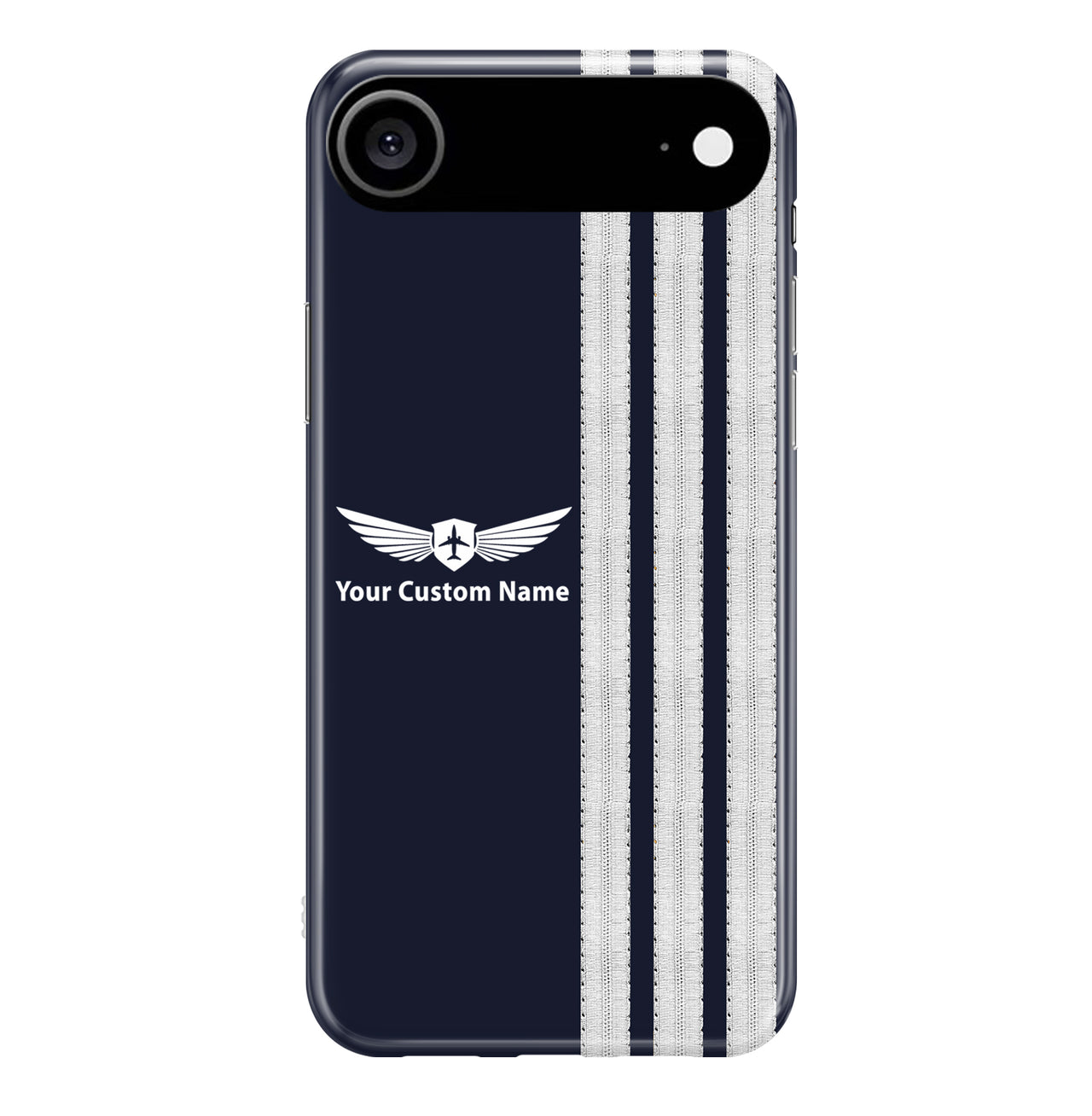 Custom Name + Special "SILVER" Epualettes (4,3,2 Lines) iPhone Cases