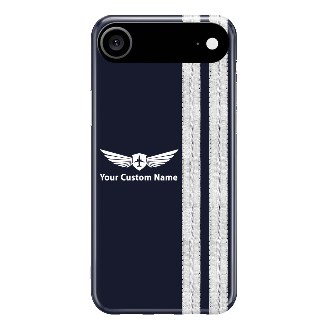 Custom Name + Special "SILVER" Epualettes (4,3,2 Lines) iPhone Cases