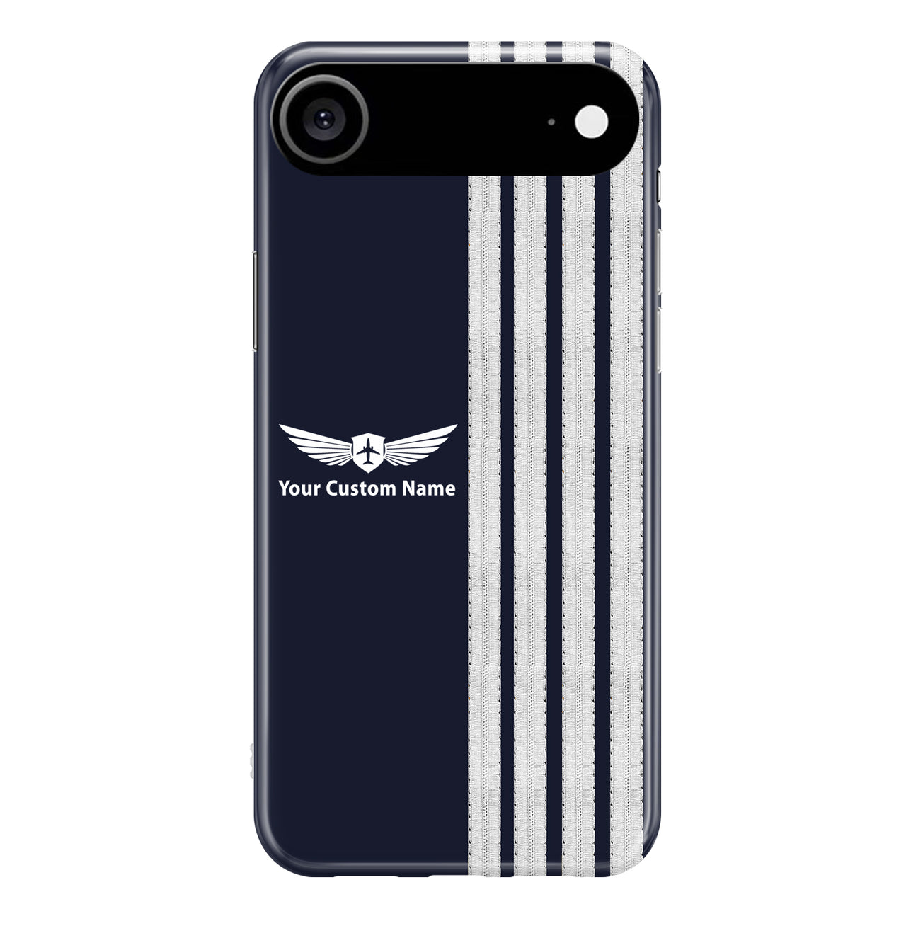 Custom Name + Special "SILVER" Epualettes (4,3,2 Lines) iPhone Cases