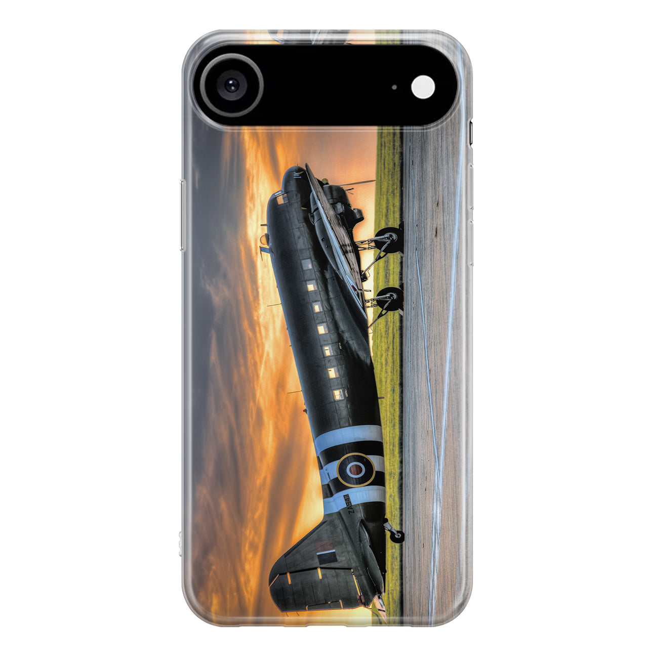 Old Airplane Parked During Sunset Designed iPhone Cases