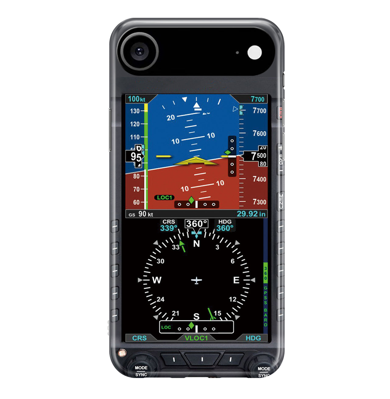 Airplane Primary Flight Display & HSI Designed iPhone Cases