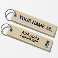 Thumbnail for Air Arabia Crew & Staff Tag Key Chains - Beige - Crew + Name