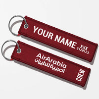Thumbnail for Air Arabia Crew & Staff Tag Key Chains - Dark Red - Crew + Name