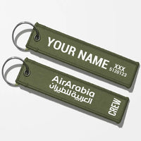 Thumbnail for Air Arabia Crew & Staff Tag Key Chains - Green Army - Crew + Name