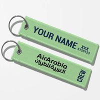 Thumbnail for Air Arabia Crew & Staff Tag Key Chains - Light Green - Crew + Name