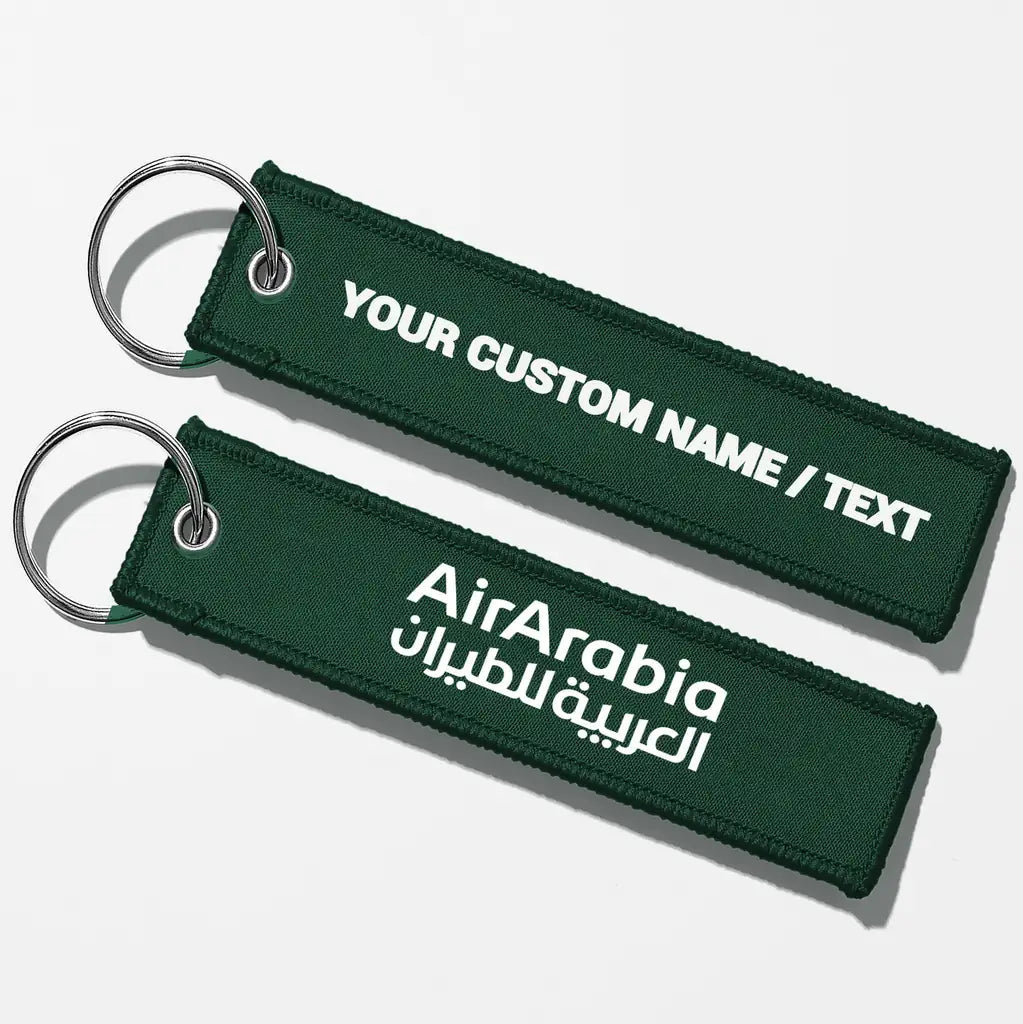 Air Arabia Crew & Staff Tag Key Chains - Dark Green - Personalized
