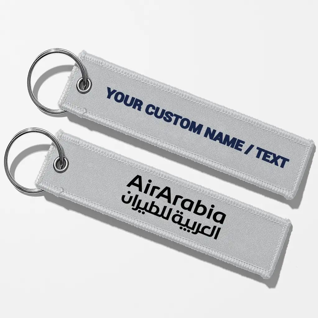 Air Arabia Crew & Staff Tag Key Chains - Light Gray - Personalized