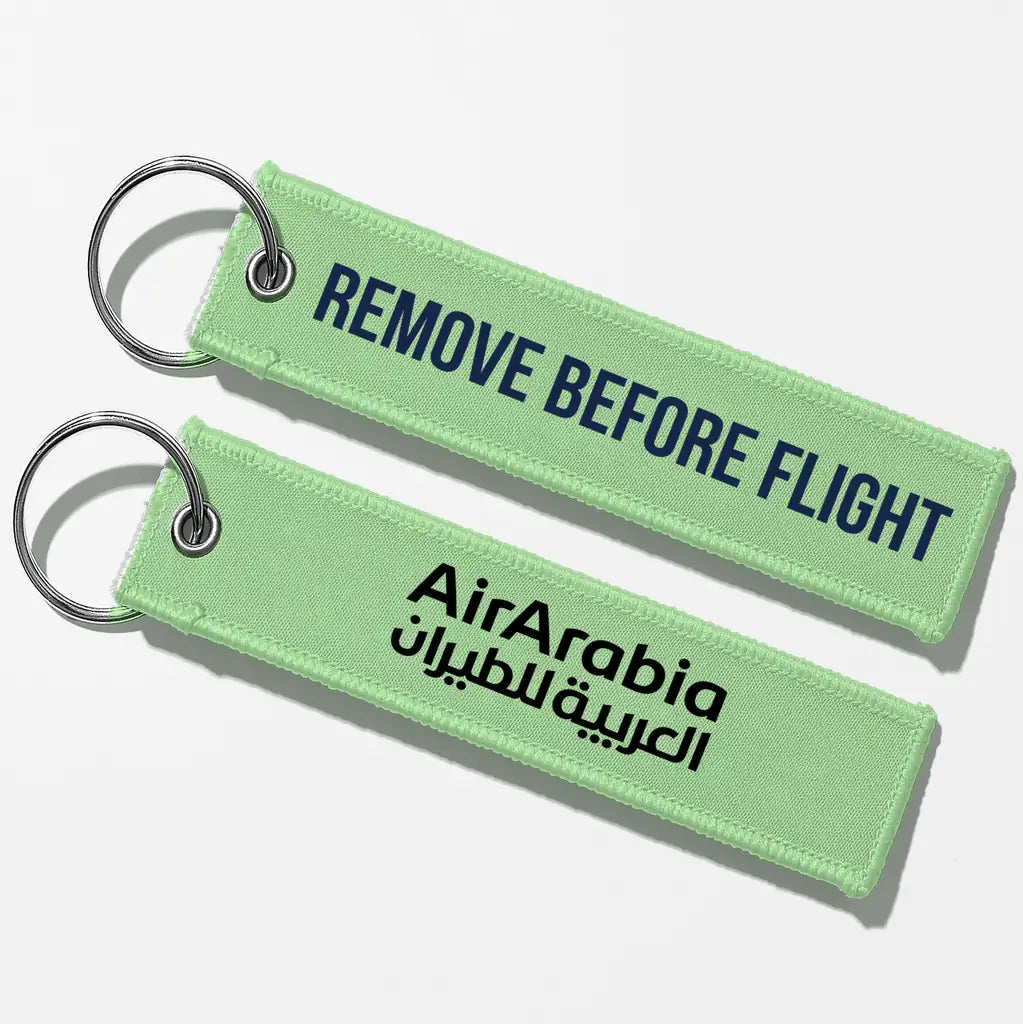 Air Arabia Crew & Staff Tag Key Chains - Light Green - Remove Before Flight