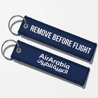 Thumbnail for Air Arabia Crew & Staff Tag Key Chains - Navy Blue - Remove Before Flight