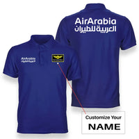 Thumbnail for Air Arabia logo on blue + name double side polo t shirt