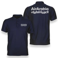 Thumbnail for Air Arabia logo on navy blue double side polo t shirt